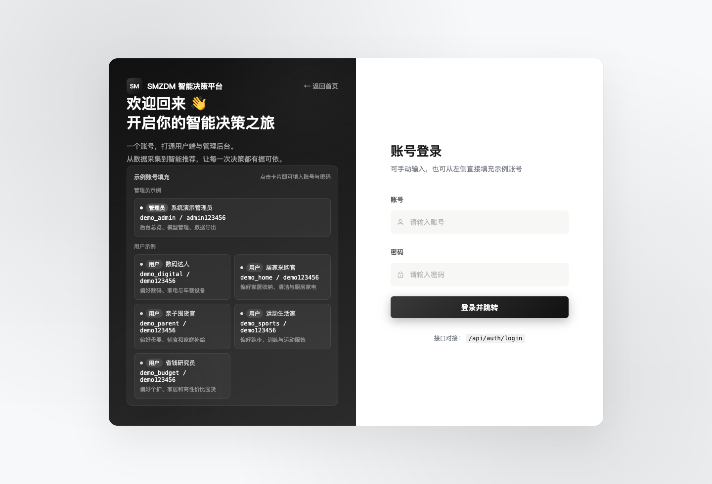 登录页