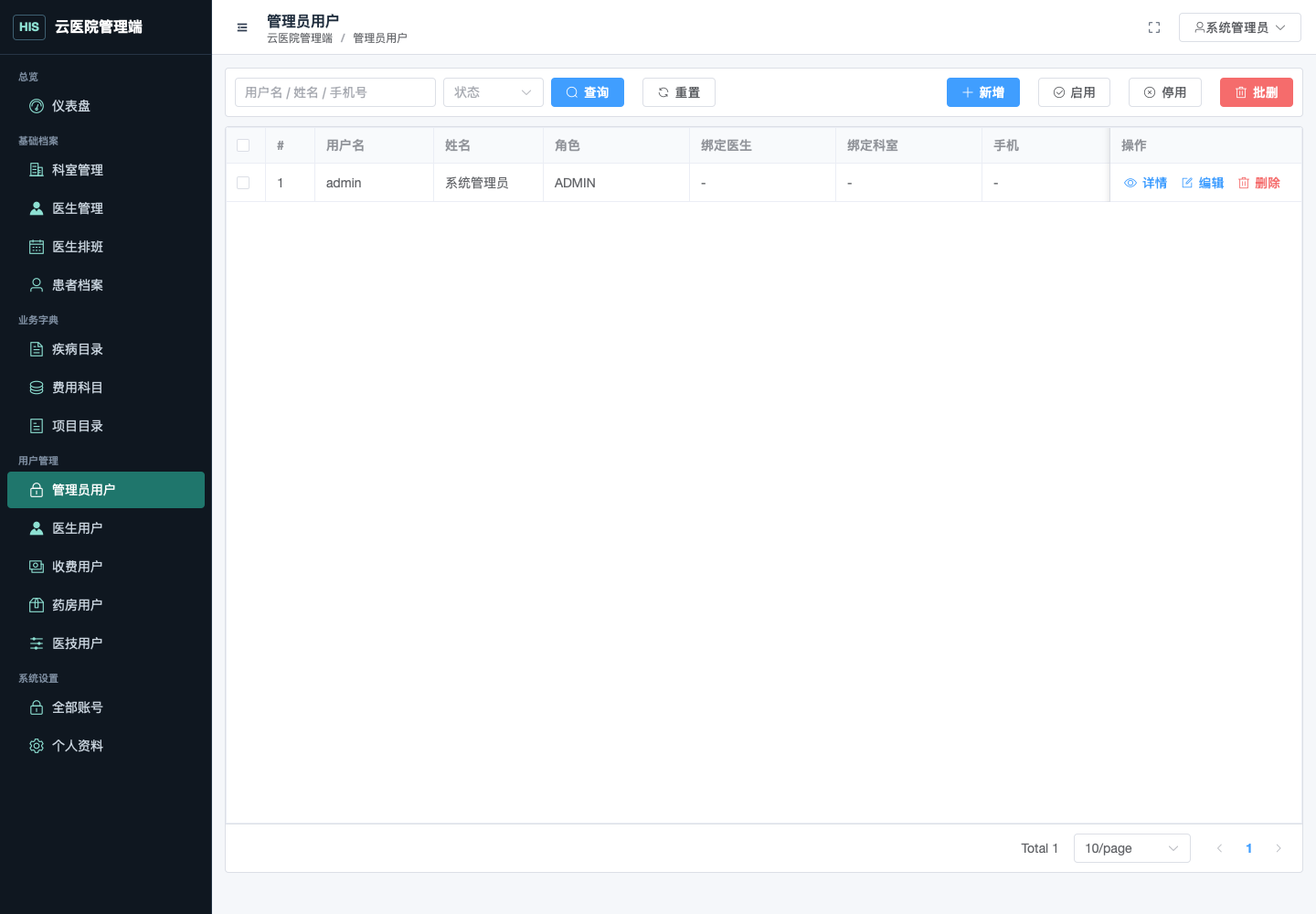 管理员用户
