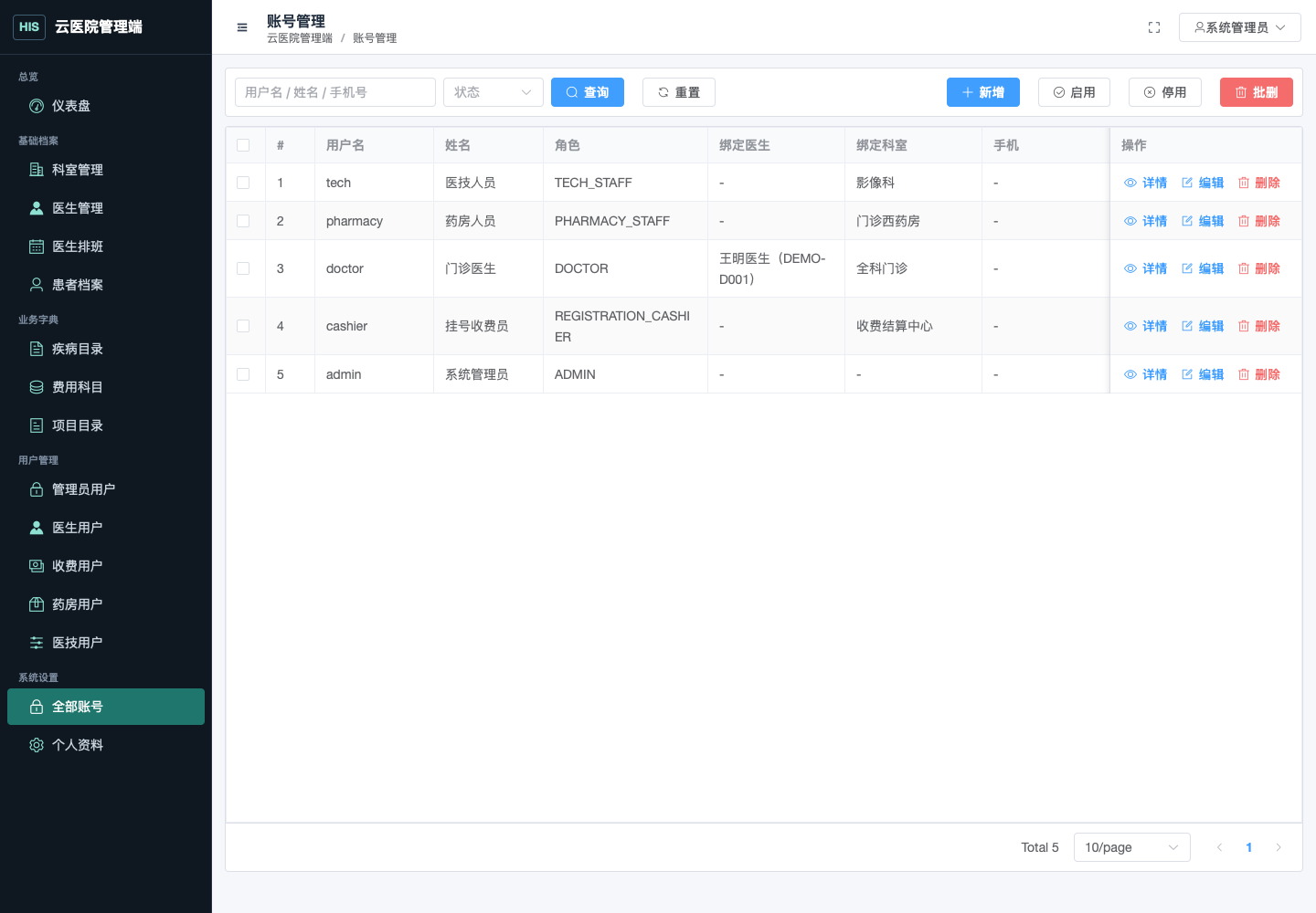 全部账号